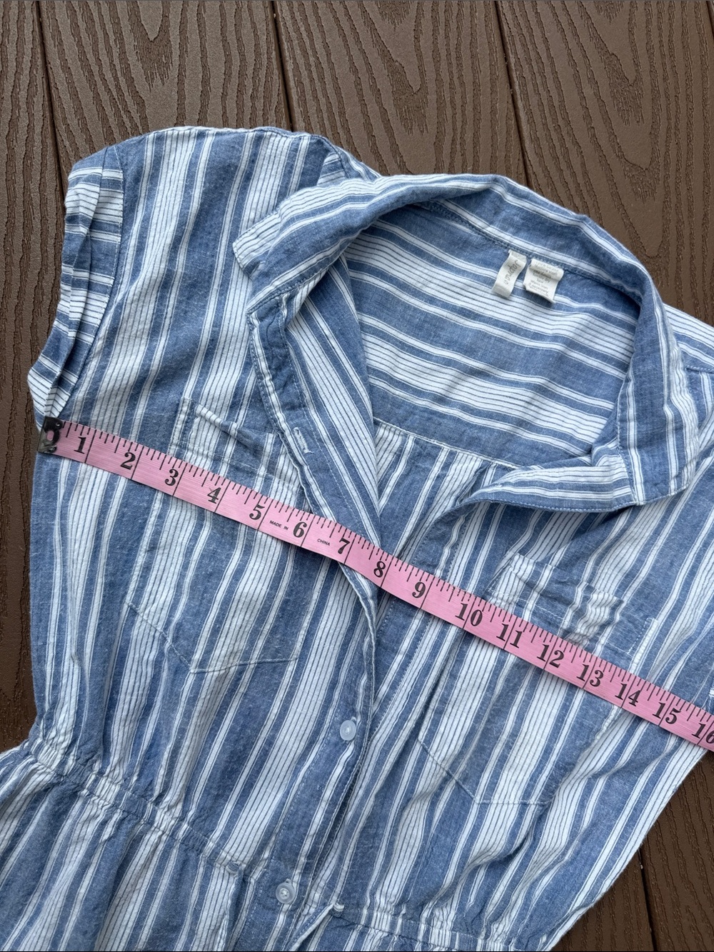 Japna Blue and White Striped Mini Dress - Picture 7 of 10